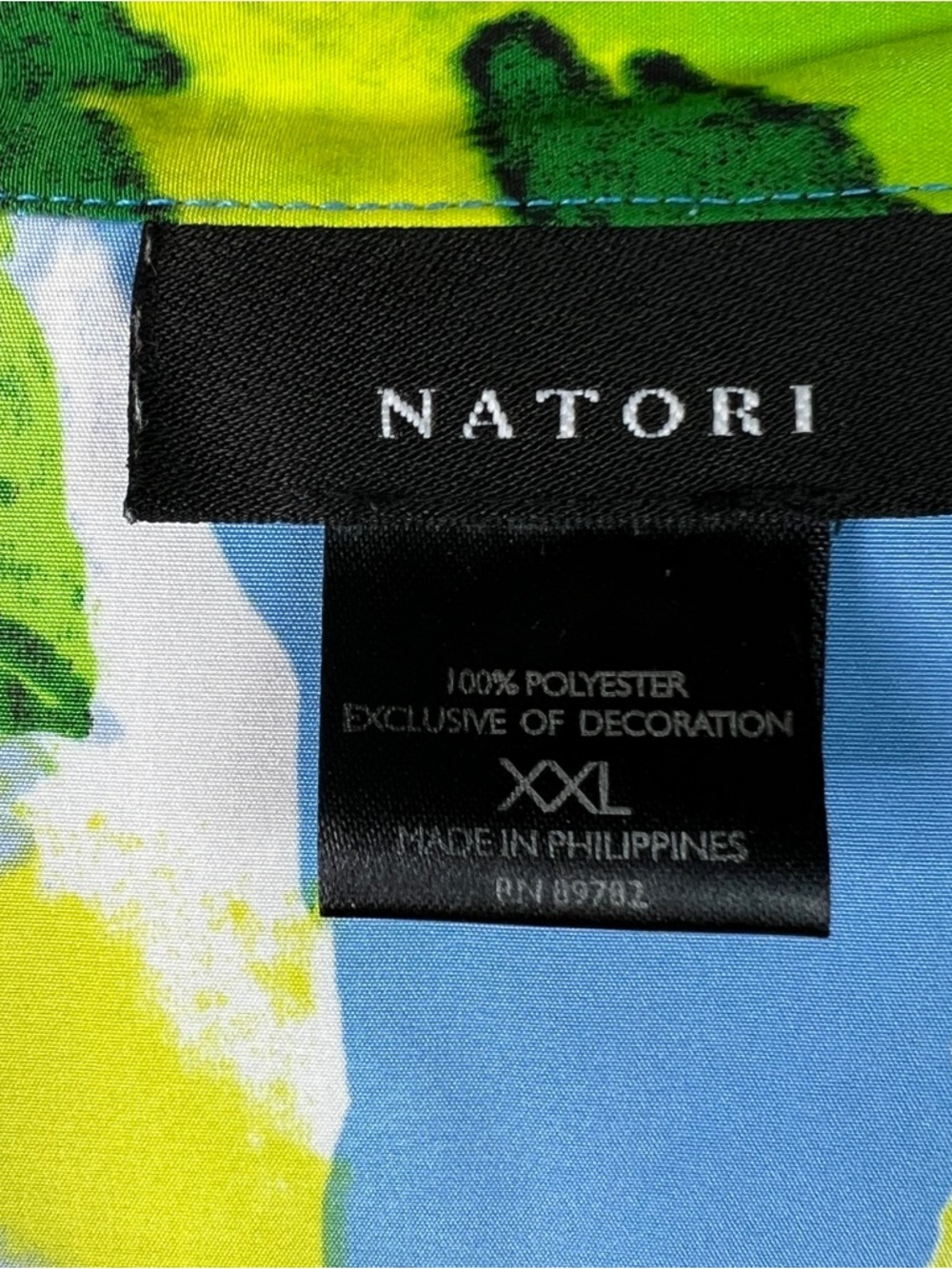Natori Size XXL Button Front Long Sleeve Floral Loungewear Top No Stretch - Picture 7 of 8